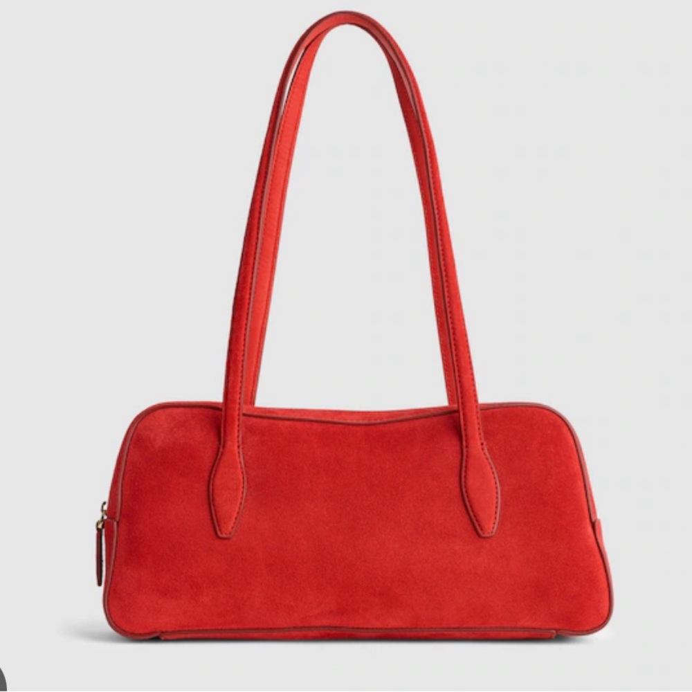 Madewell Red Top-Zip Shoulder Bag
